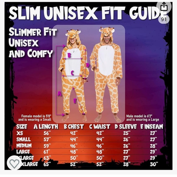 Giraffe costume adult size large - Picture 4 of 4